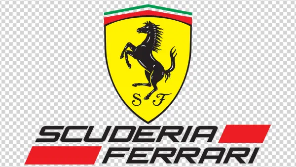 Scuderia Ferrari Racing Logo PNG Transparent Background