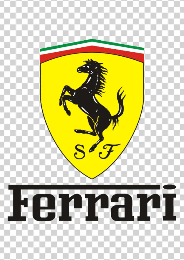 Ferrari Logo and Wordmark PNG Transparent