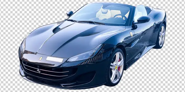 Dark Blue Ferrari Convertible Car PNG