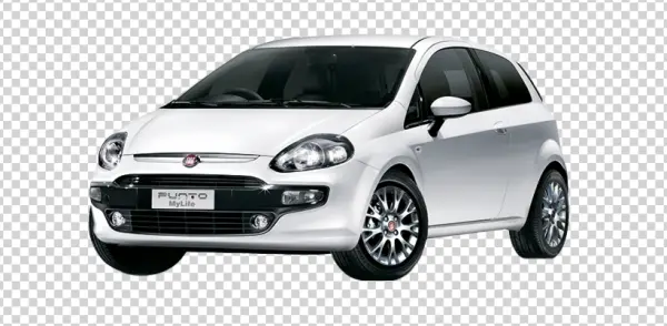 White Fiat Punto MyLife Car PNG Transparent Background