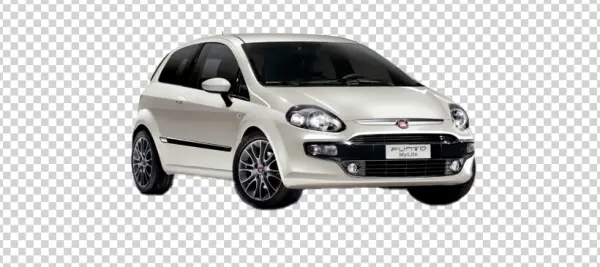 White Fiat Punto MyLife Car PNG Transparent Background