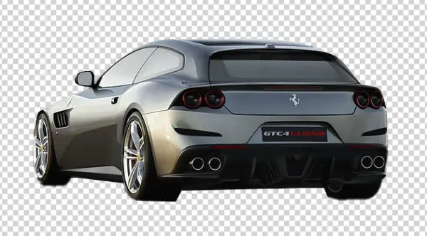 Grey Ferrari GTC4Lusso PNG Transparent Background