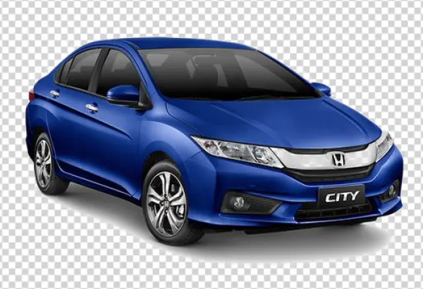 Blue Honda City Car PNG Transparent Background