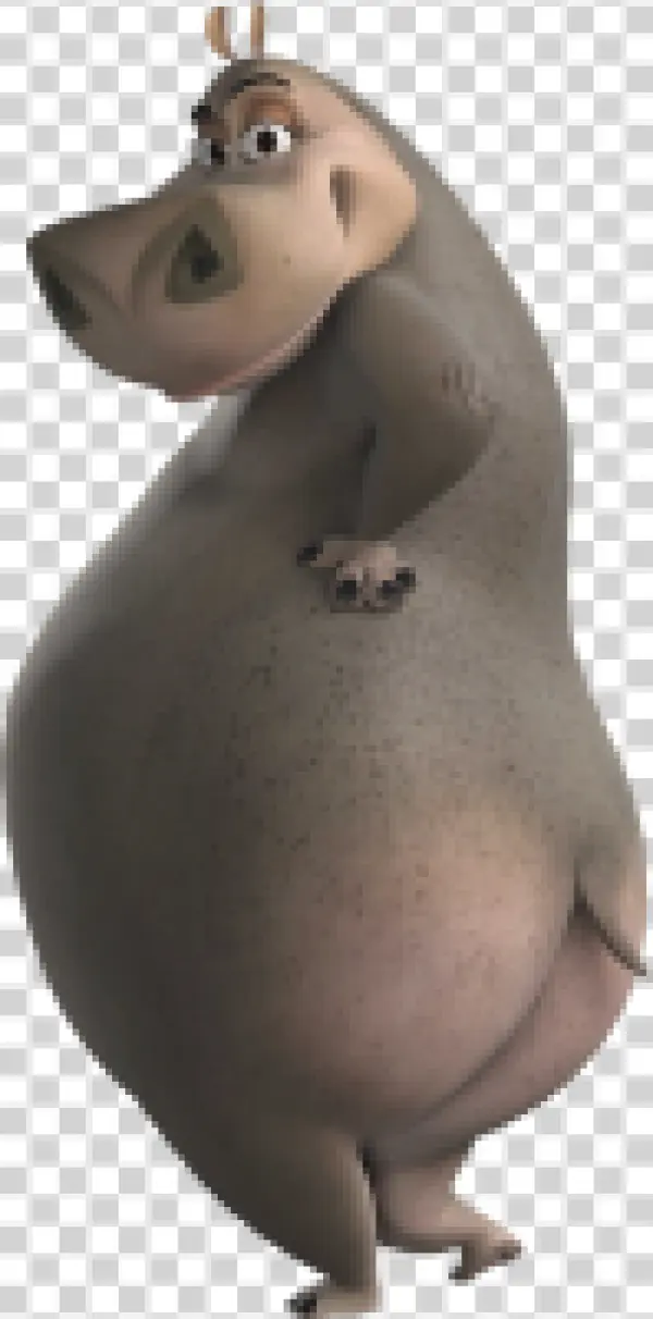Gloria the Hippo from Madagascar PNG