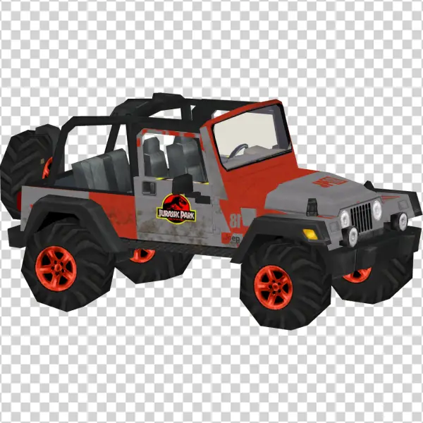 Jurassic Park Jeep Wrangler PNG Transparent Background