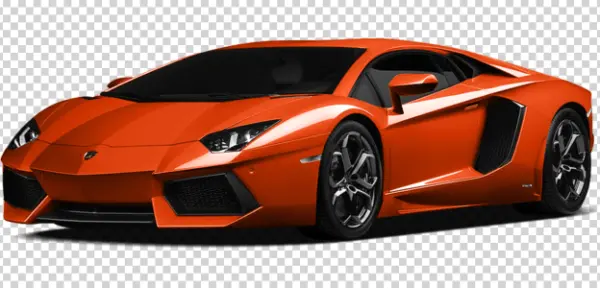 Orange Lamborghini Aventador PNG Transparent Background