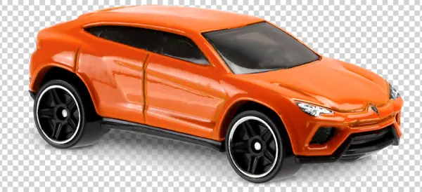 Orange Toy SUV Car PNG Transparent Background