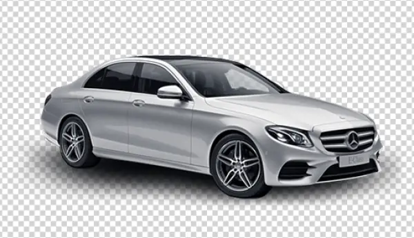 Silver Mercedes-Benz E-Class Car PNG Transparent Background