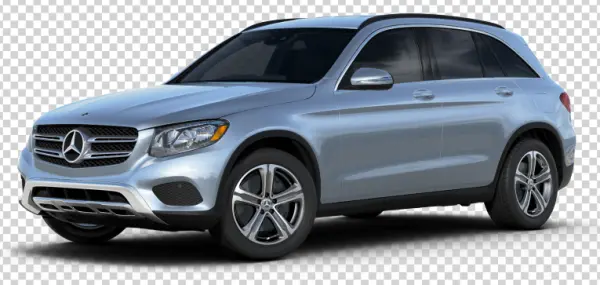 Silver Mercedes-Benz GLC SUV PNG Transparent Background