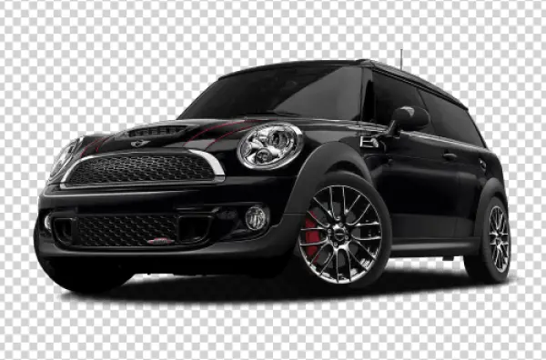 Black Mini Cooper Car PNG Transparent Background