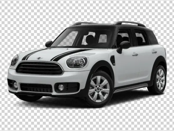 White Mini Countryman Car PNG Transparent Background