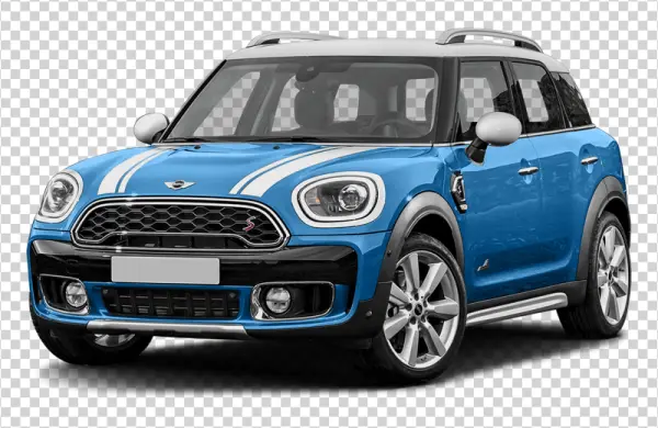 Blue Mini Cooper Countryman PNG Transparent Background