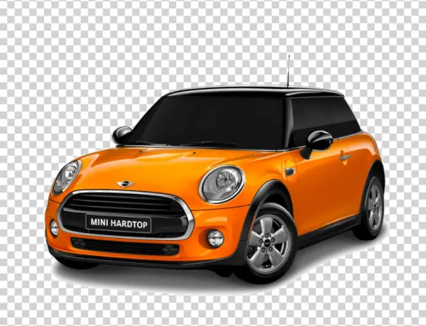 Orange Mini Hardtop Car PNG Transparent