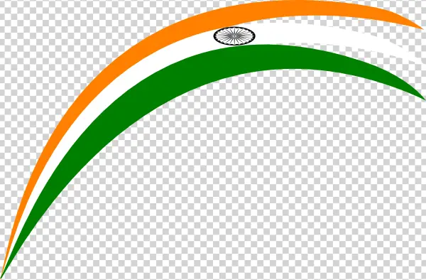 Indian Flag Wave Design PNG Transparent Background