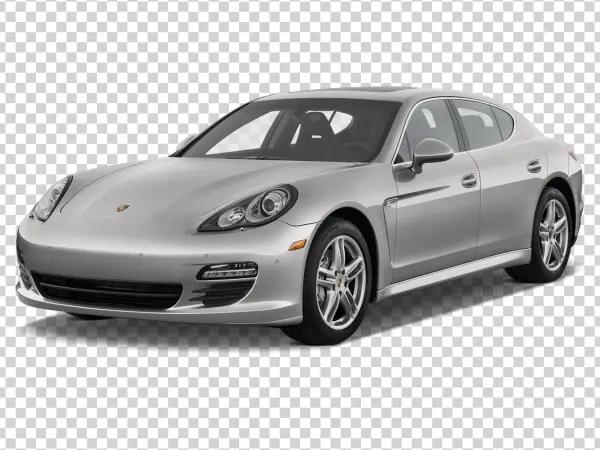 Silver Porsche Panamera PNG Transparent Background