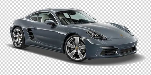 Grey Porsche 718 Cayman Sports Car PNG
