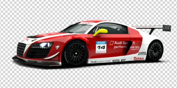 Audi R8 LMS Race Car PNG Transparent Background