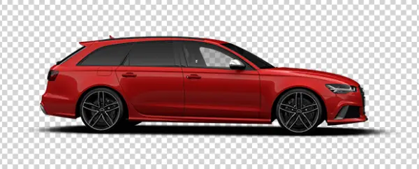 Red Audi RS6 Avant Car PNG Transparent Background