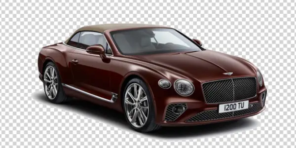 Maroon Bentley Continental GT Convertible PNG Transparent