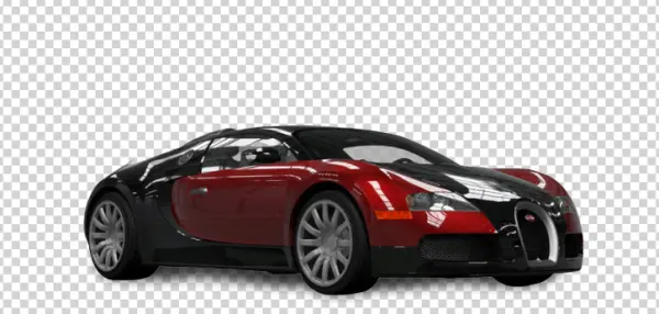 Red and Black Bugatti Veyron Sports Car PNG