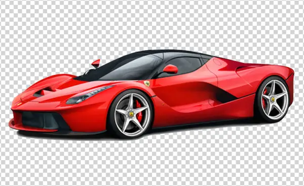 Red Ferrari LaFerrari PNG Transparent Background