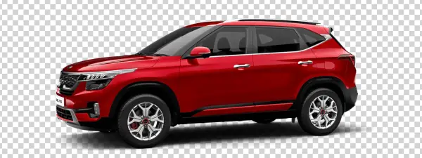 Red Kia Seltos Car PNG Transparent Background