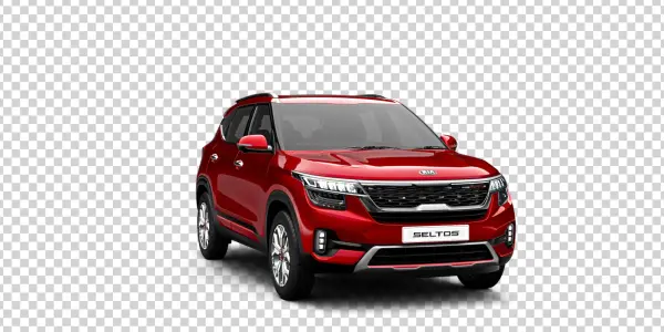 Red Kia Seltos SUV Transparent Background
