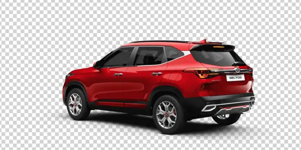 Red Kia Seltos Car PNG Transparent Background