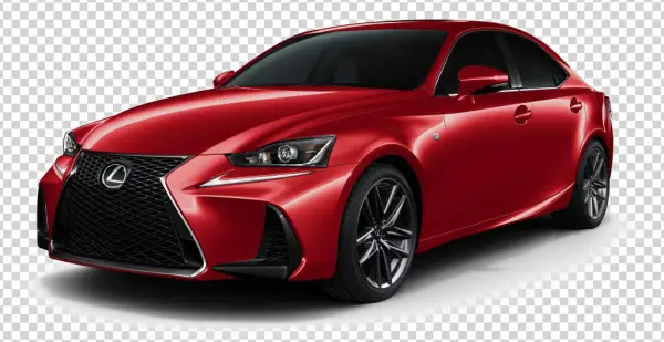 Red Lexus Luxury Sedan Car PNG Transparent Background
