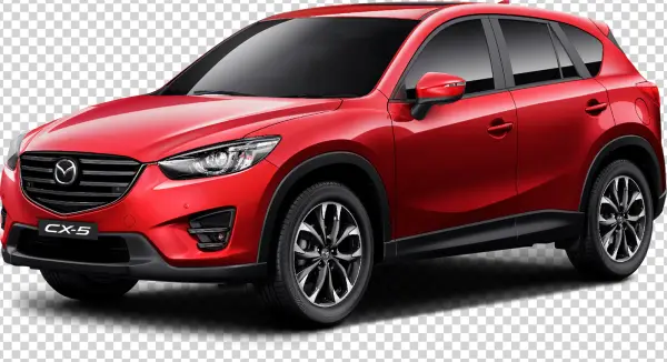 Red Mazda CX-5 SUV PNG Transparent Background