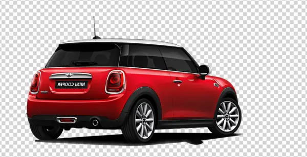Red Mini Cooper Car PNG Transparent Background