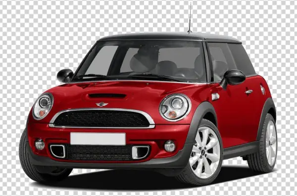 Red Mini Cooper Car PNG Transparent Background