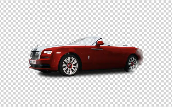 Luxury Red Rolls-Royce Dawn Convertible PNG