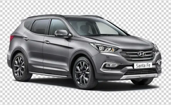 Grey Hyundai Santa Fe SUV Transparent PNG