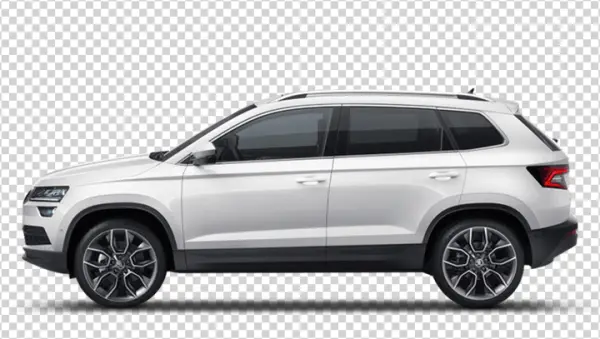 White Compact SUV PNG Transparent Background
