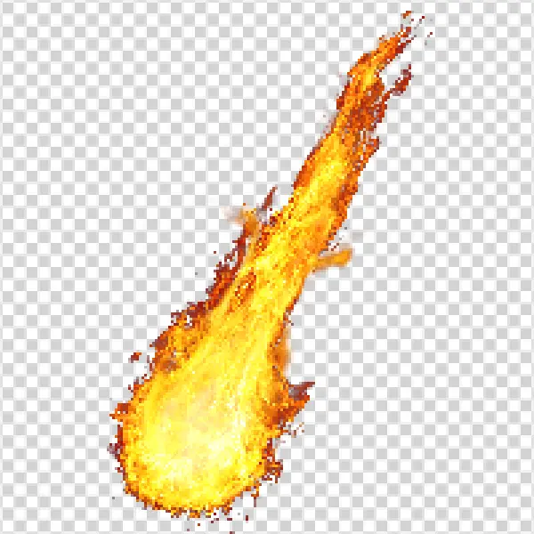 Fiery Comet PNG Transparent Background