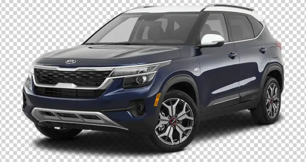 Dark Blue Kia Seltos SUV PNG Transparent Background