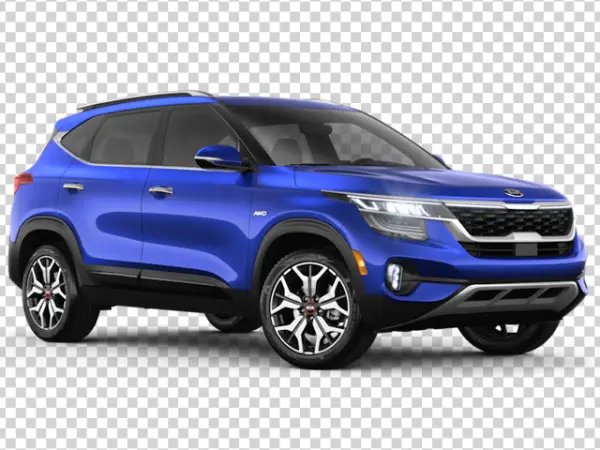 Blue Kia Seltos SUV PNG Transparent Background