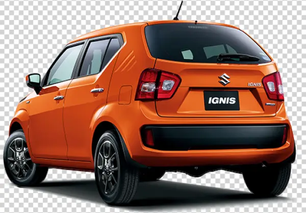 Orange Suzuki Ignis Car PNG Transparent Background