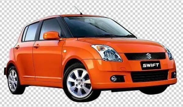 Orange Suzuki Swift Car PNG Transparent Background