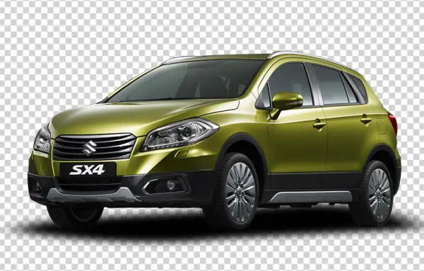 Lime Green Suzuki SX4 Crossover PNG Transparent Background