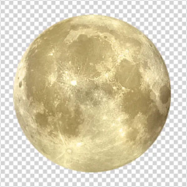 Realistic Full Moon PNG Transparent