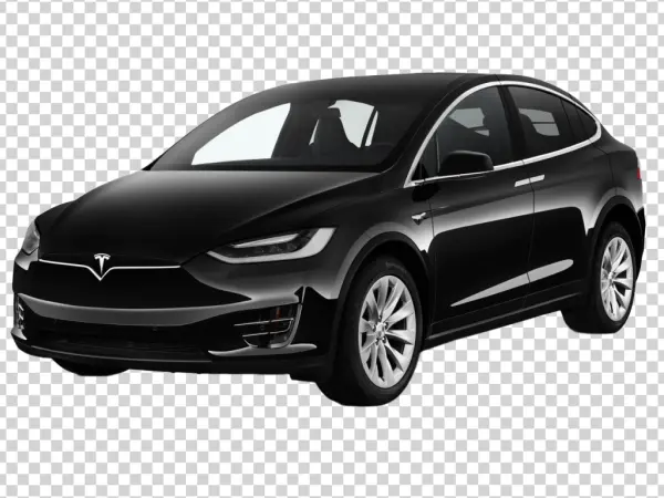 Black Tesla Model X PNG Transparent Background