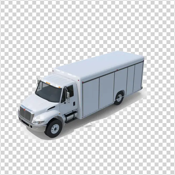 White Box Delivery Truck PNG Transparent Background