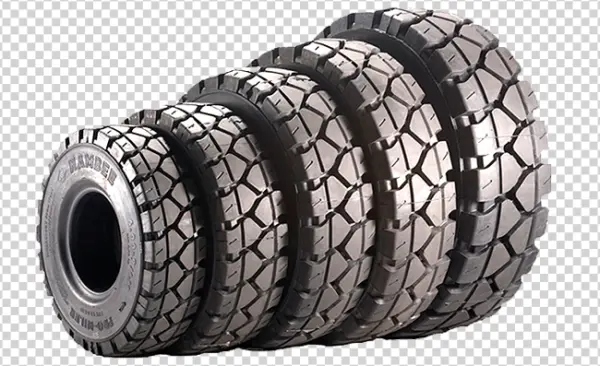 Stack of Industrial Tires PNG Transparent Background