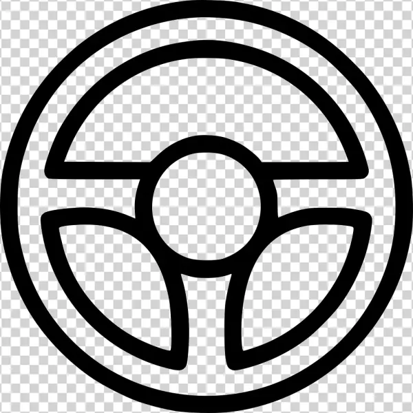 Steering Wheel Outline Icon PNG Transparent