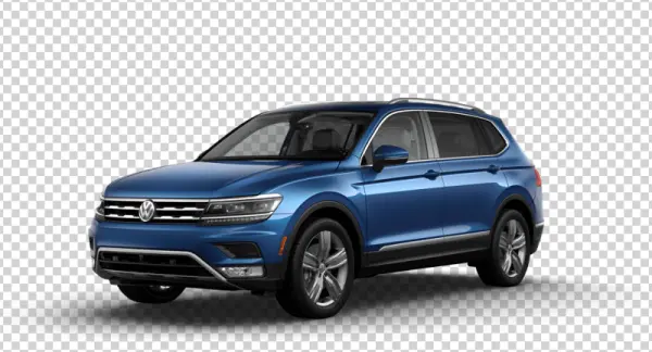 Blue Volkswagen Tiguan SUV PNG Transparent Background