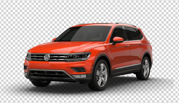 Orange Volkswagen Tiguan SUV PNG Transparent Background