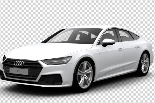White Audi A7 Car PNG Transparent Background