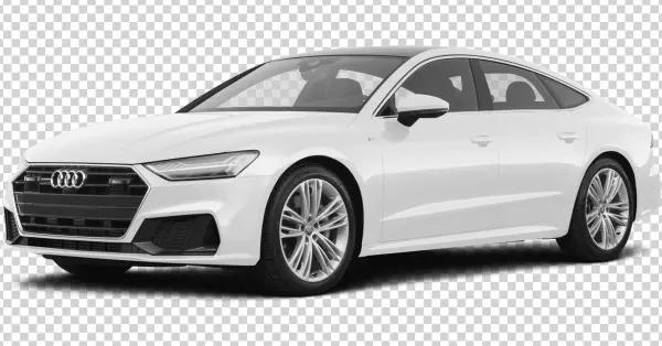 White Audi A7 Sportback Car PNG Transparent Background